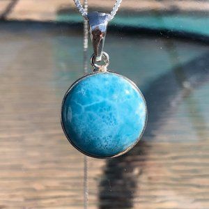 Larimar Sterling Silver Pendant G (NWOT)